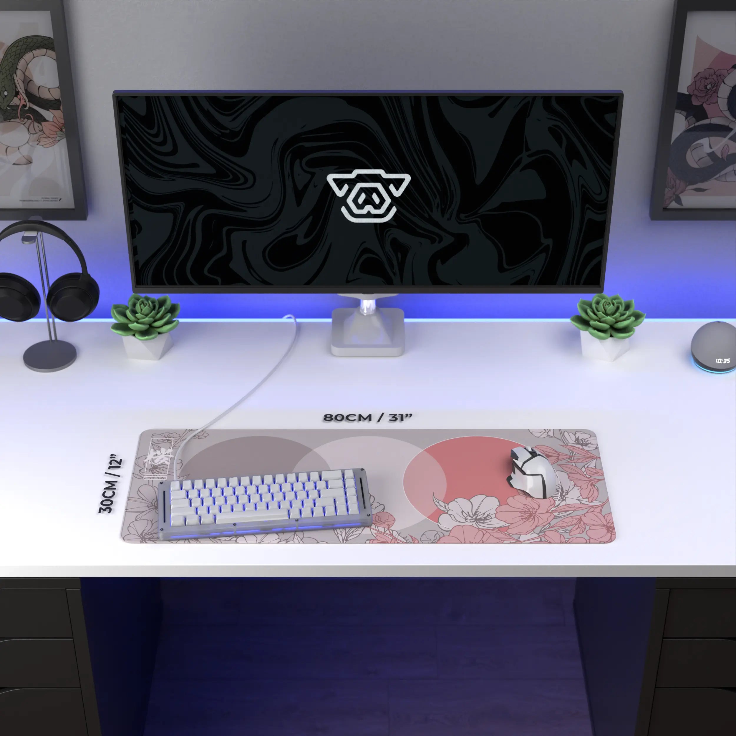 Sakura Circles Mousepad