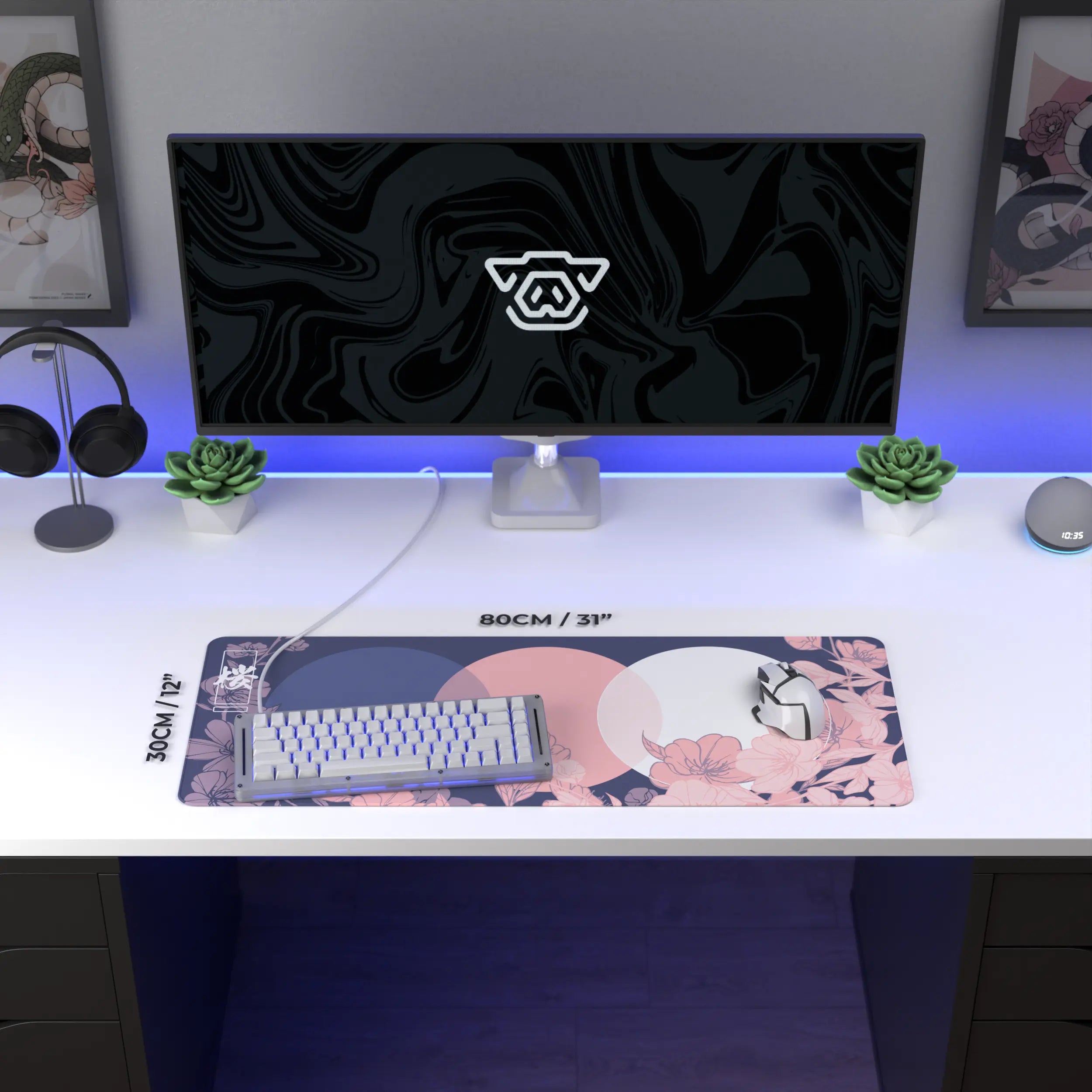 Sakura Circles Mousepad