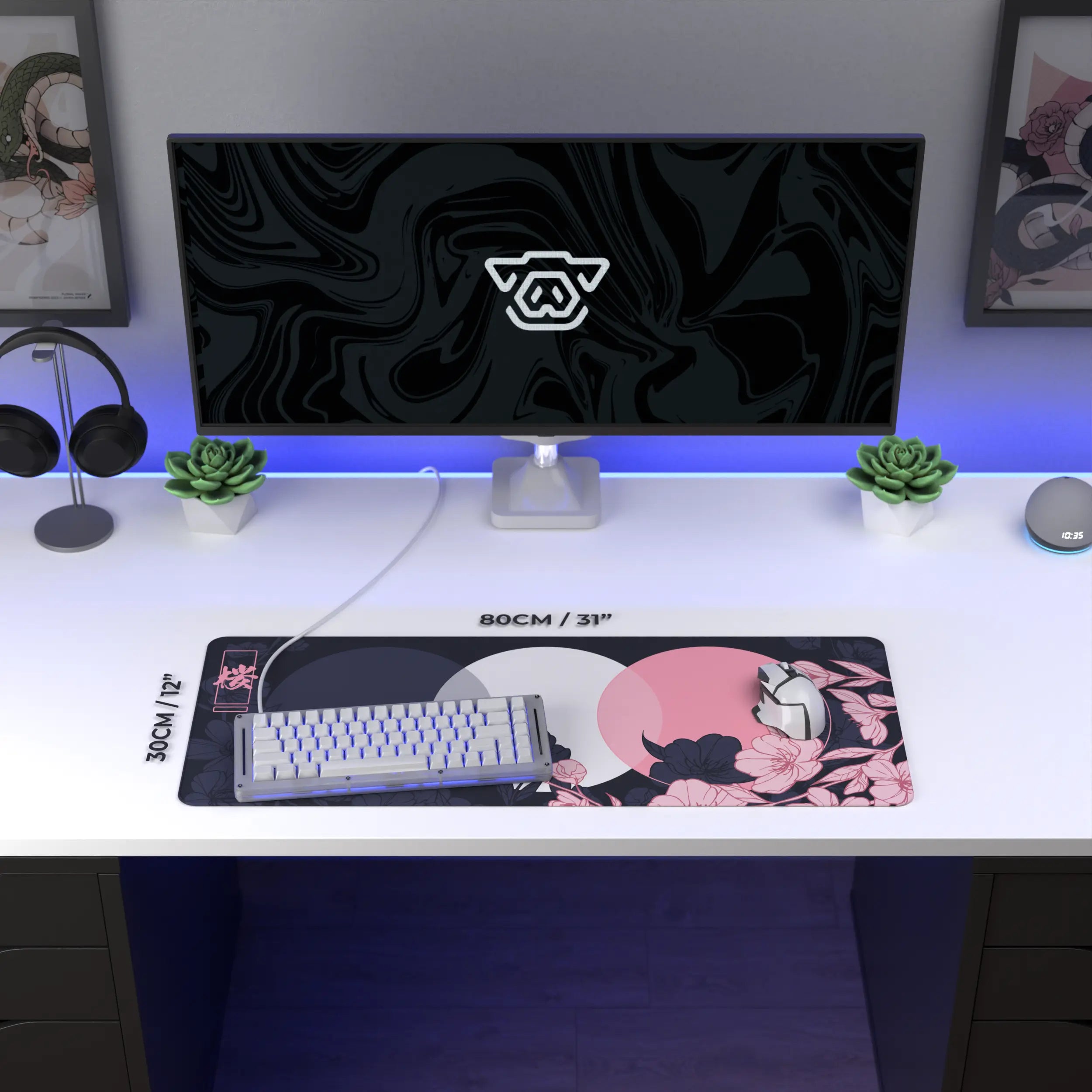 Sakura Circles Mousepad