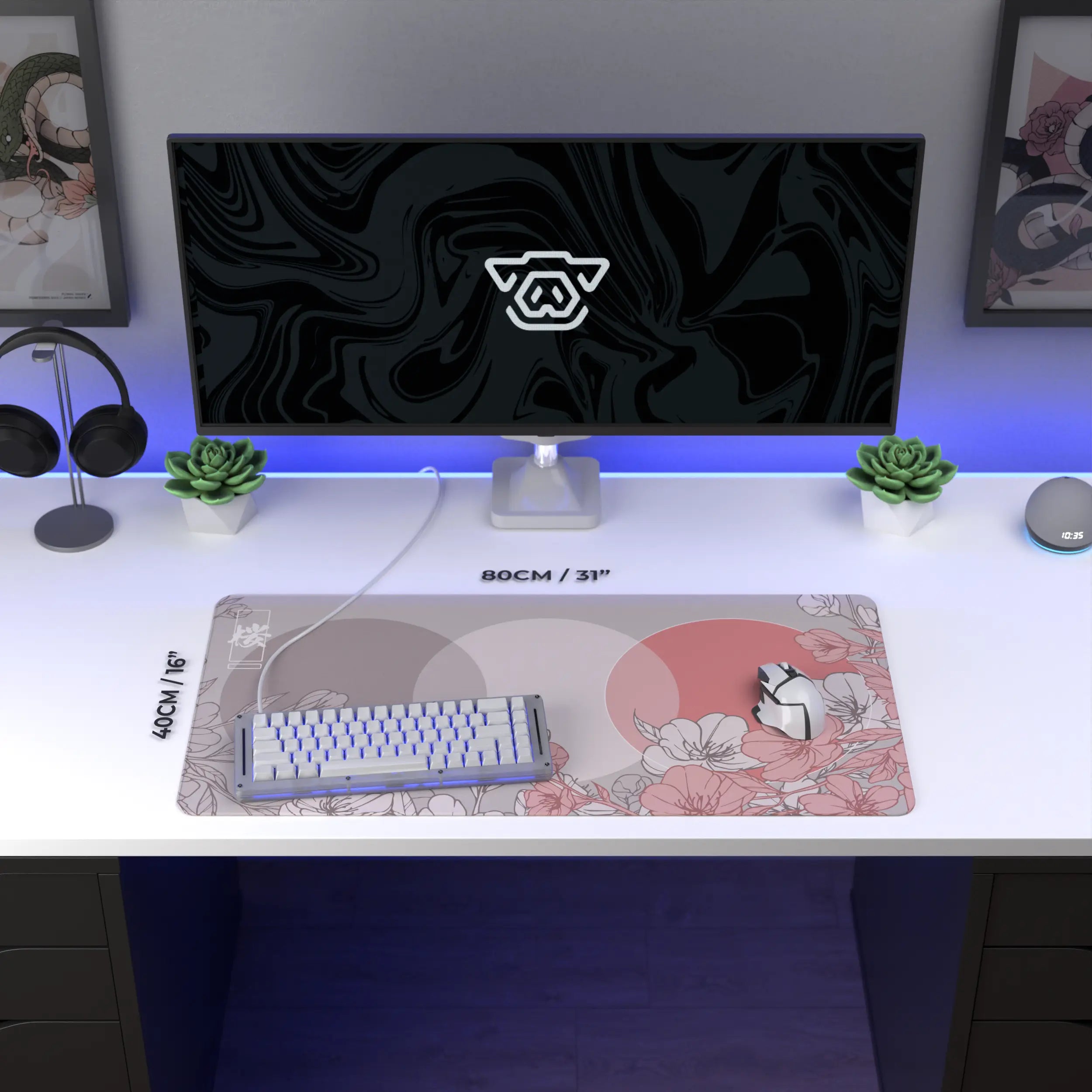 Sakura Circles Mousepad