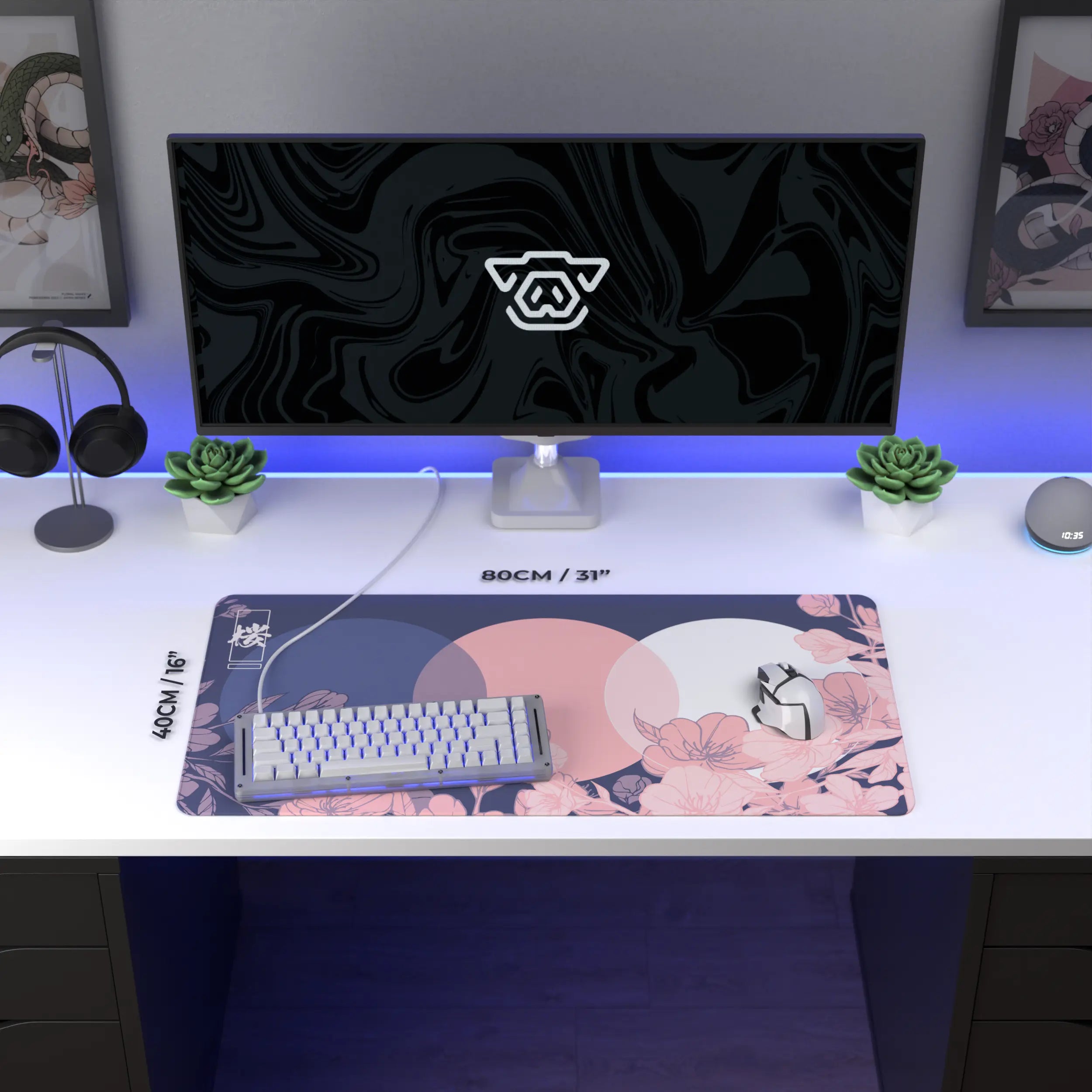 Sakura Circles Mousepad
