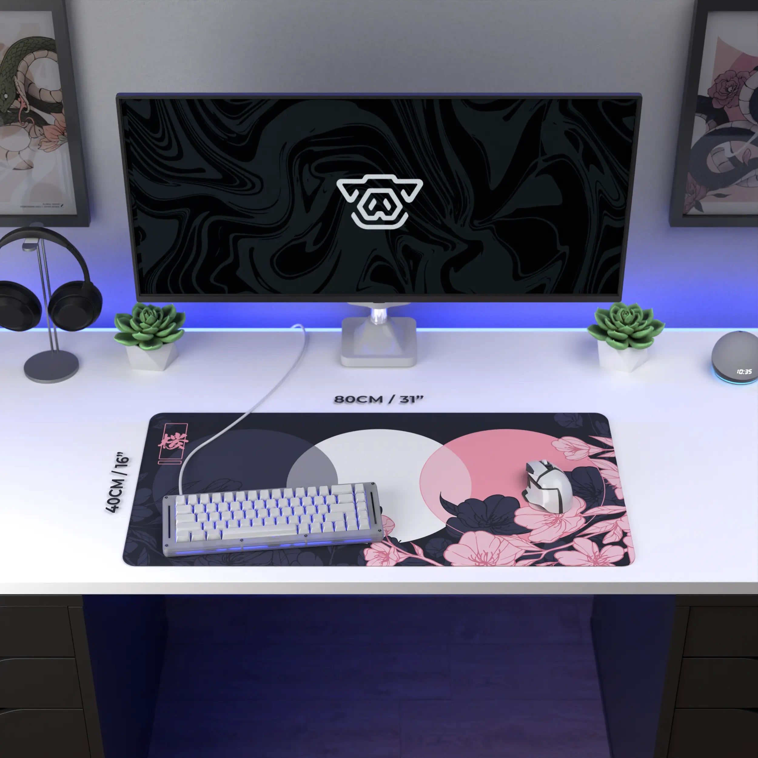 Sakura Circles Mousepad