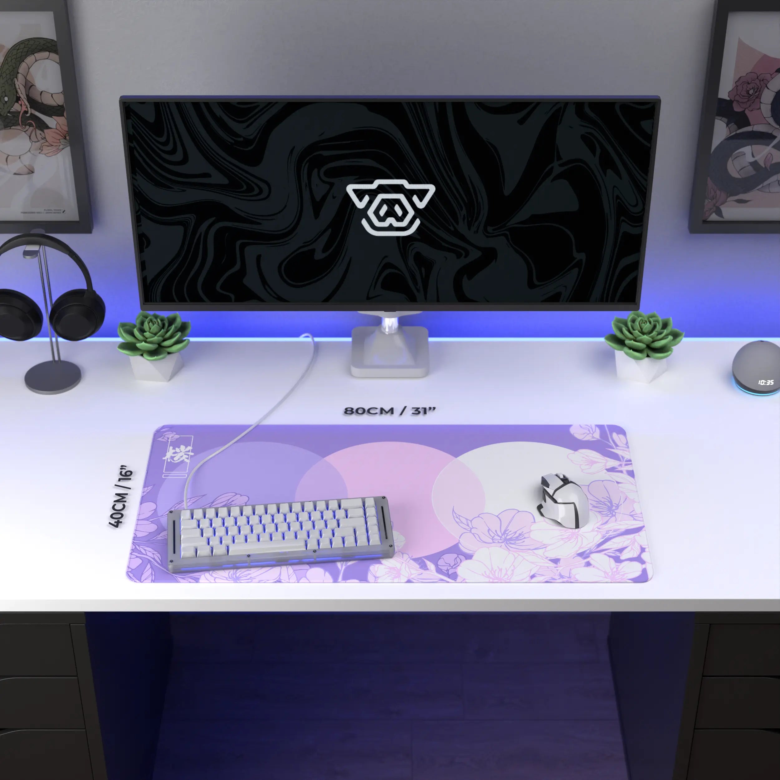 Sakura Circles Mousepad