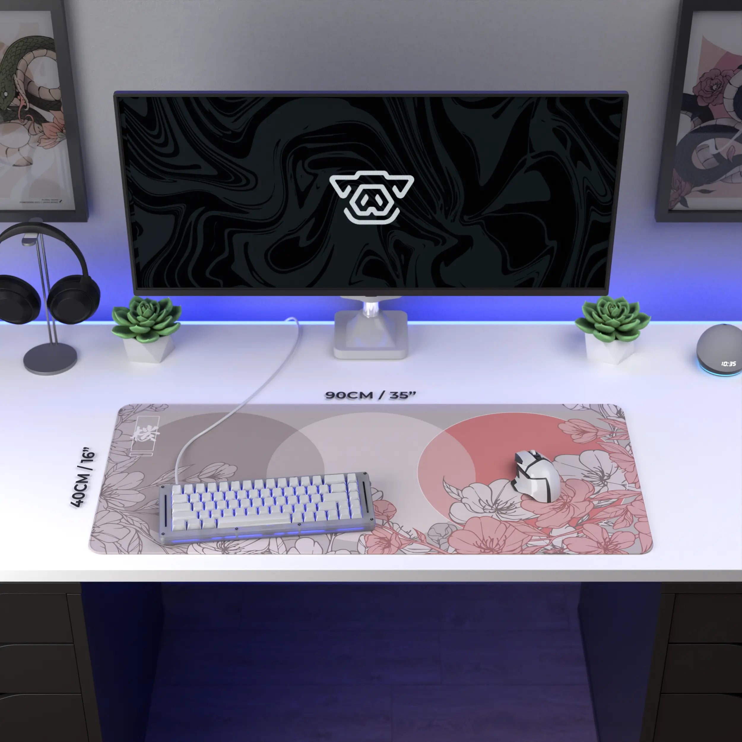 Sakura Circles Mousepad