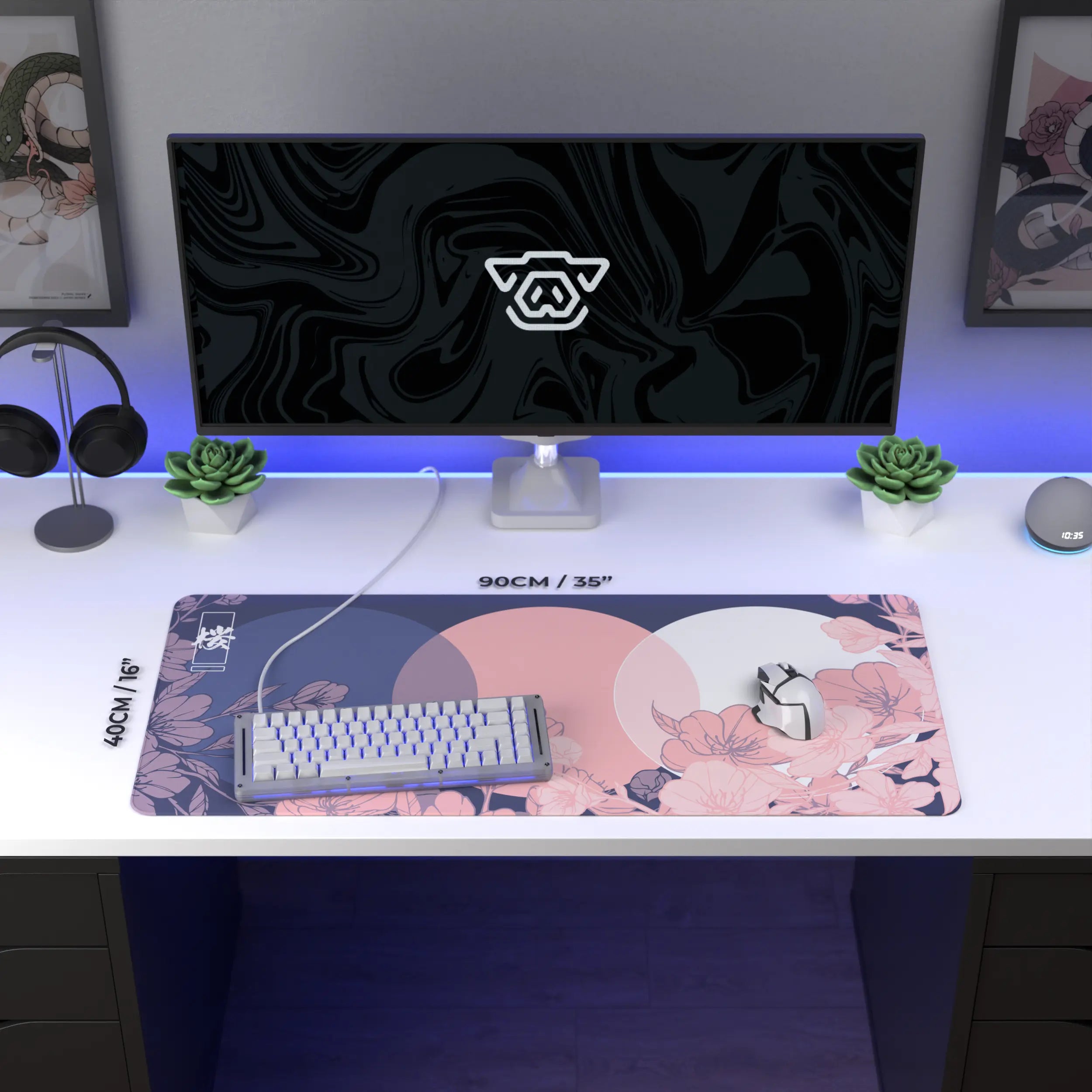 Sakura Circles Mousepad