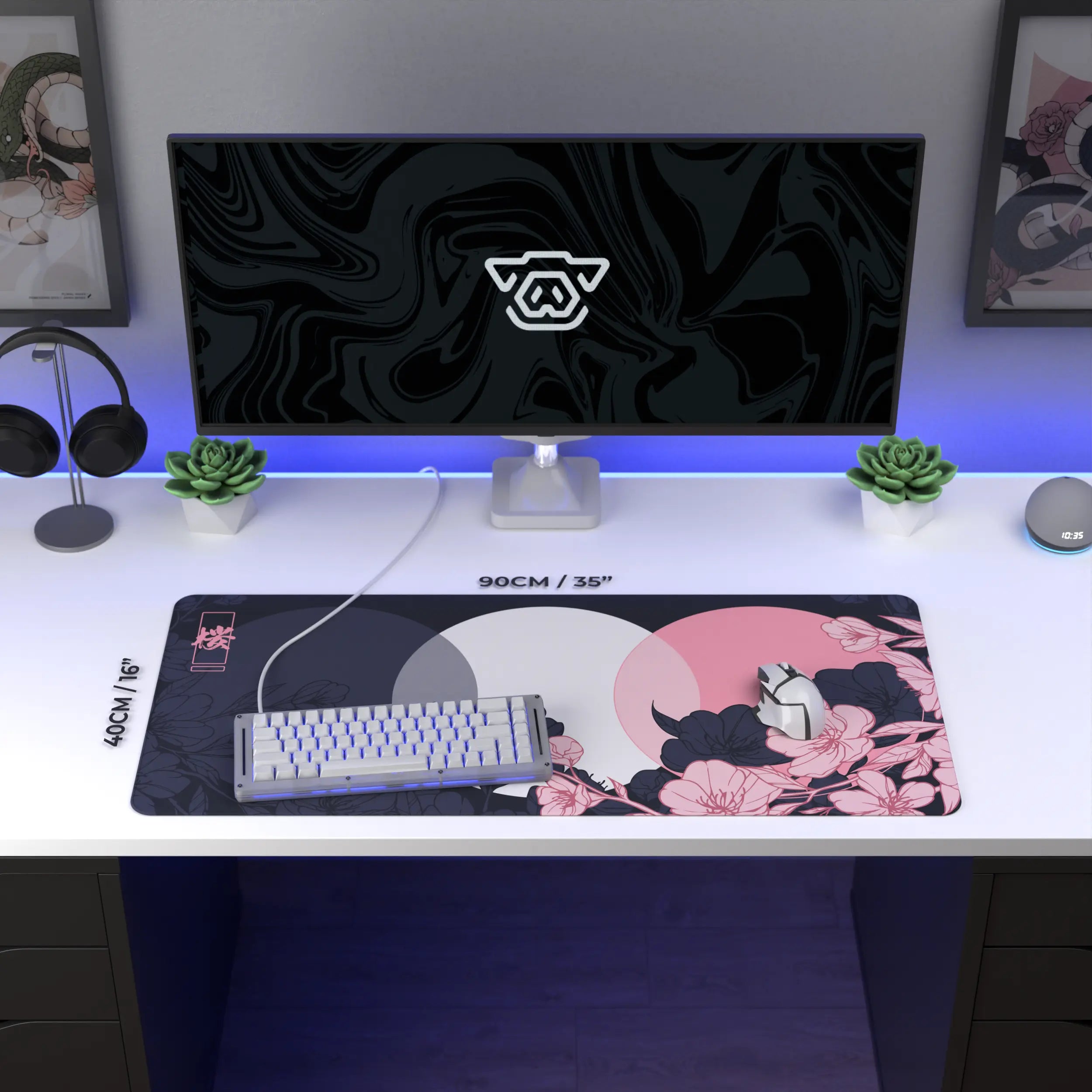 Sakura Circles Mousepad