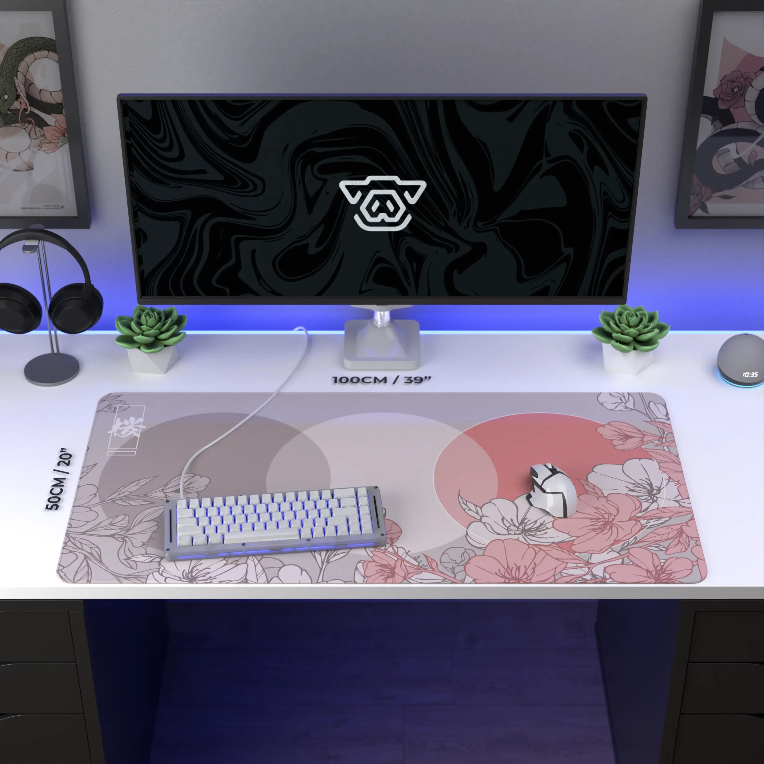 Sakura Circles Mousepad