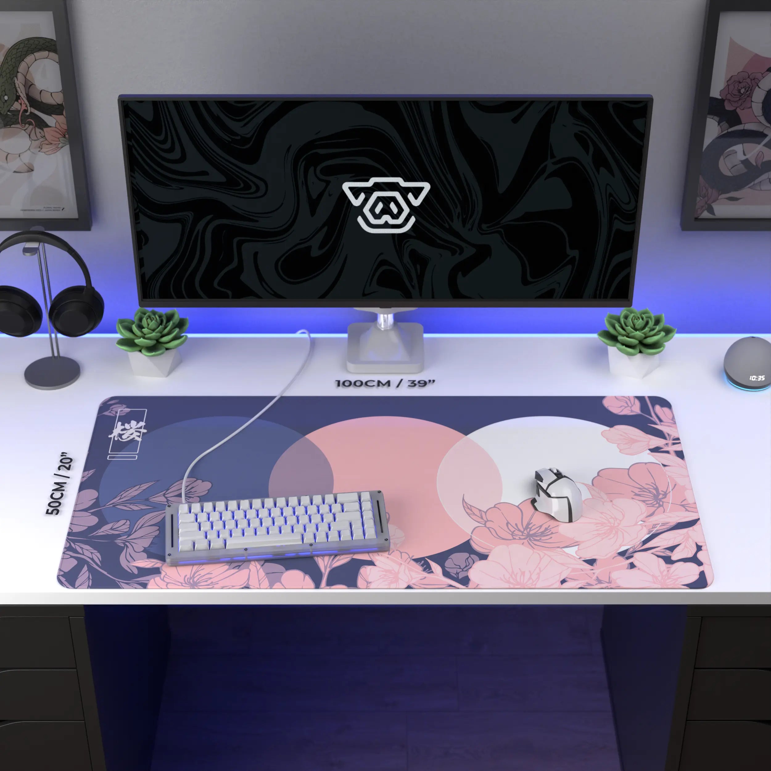Sakura Circles Mousepad