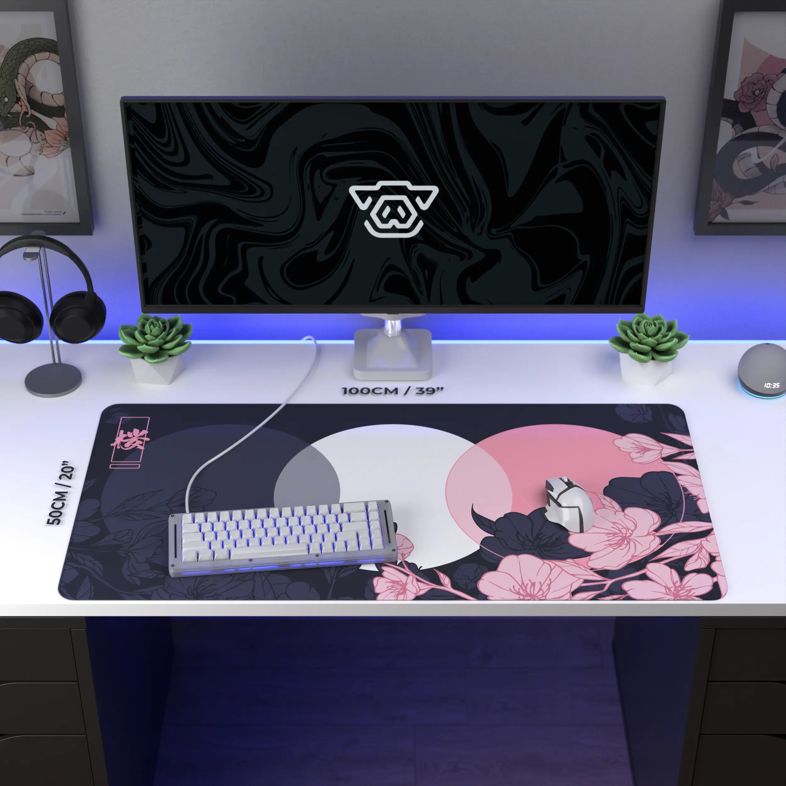 Sakura Circles Mousepad