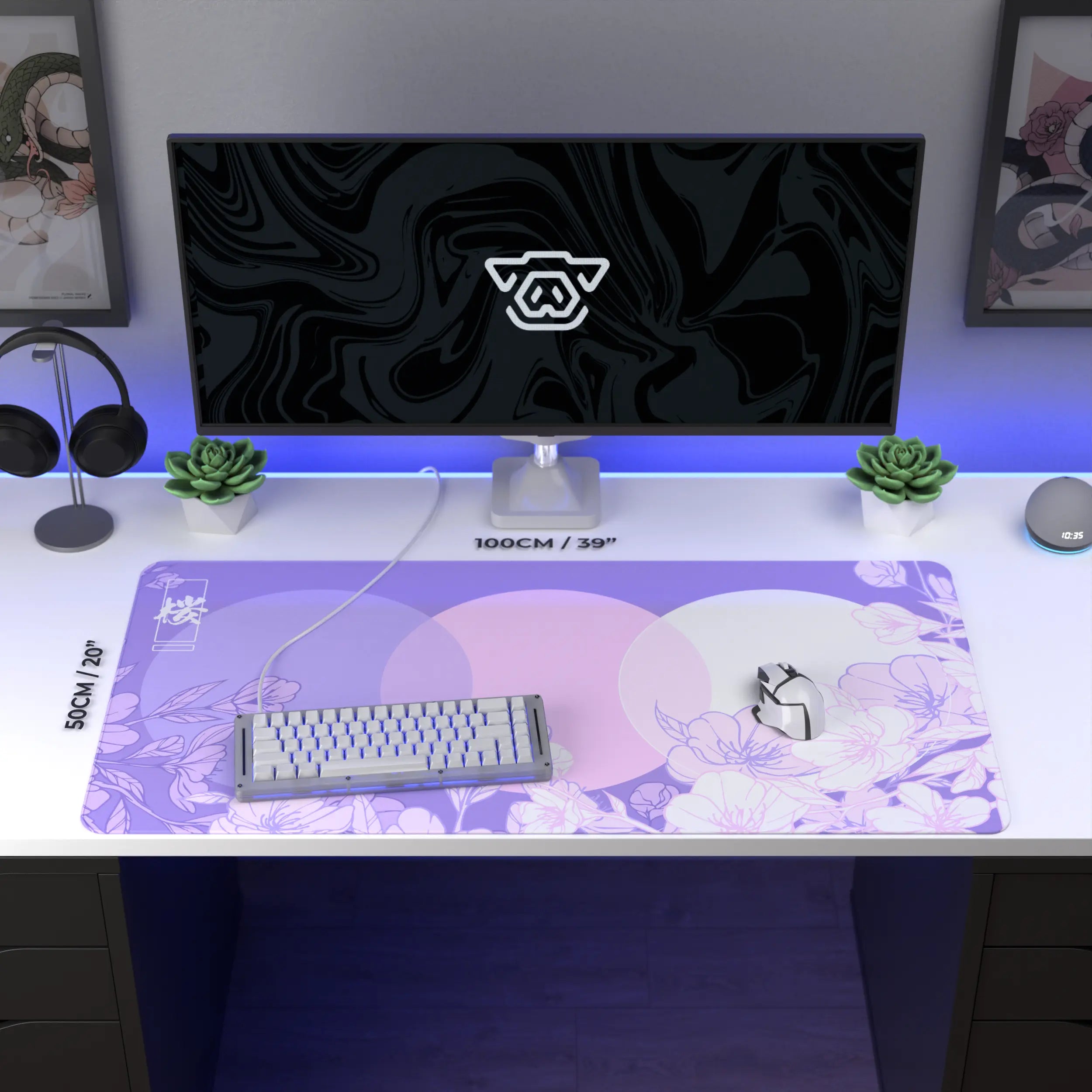 Sakura Circles Mousepad