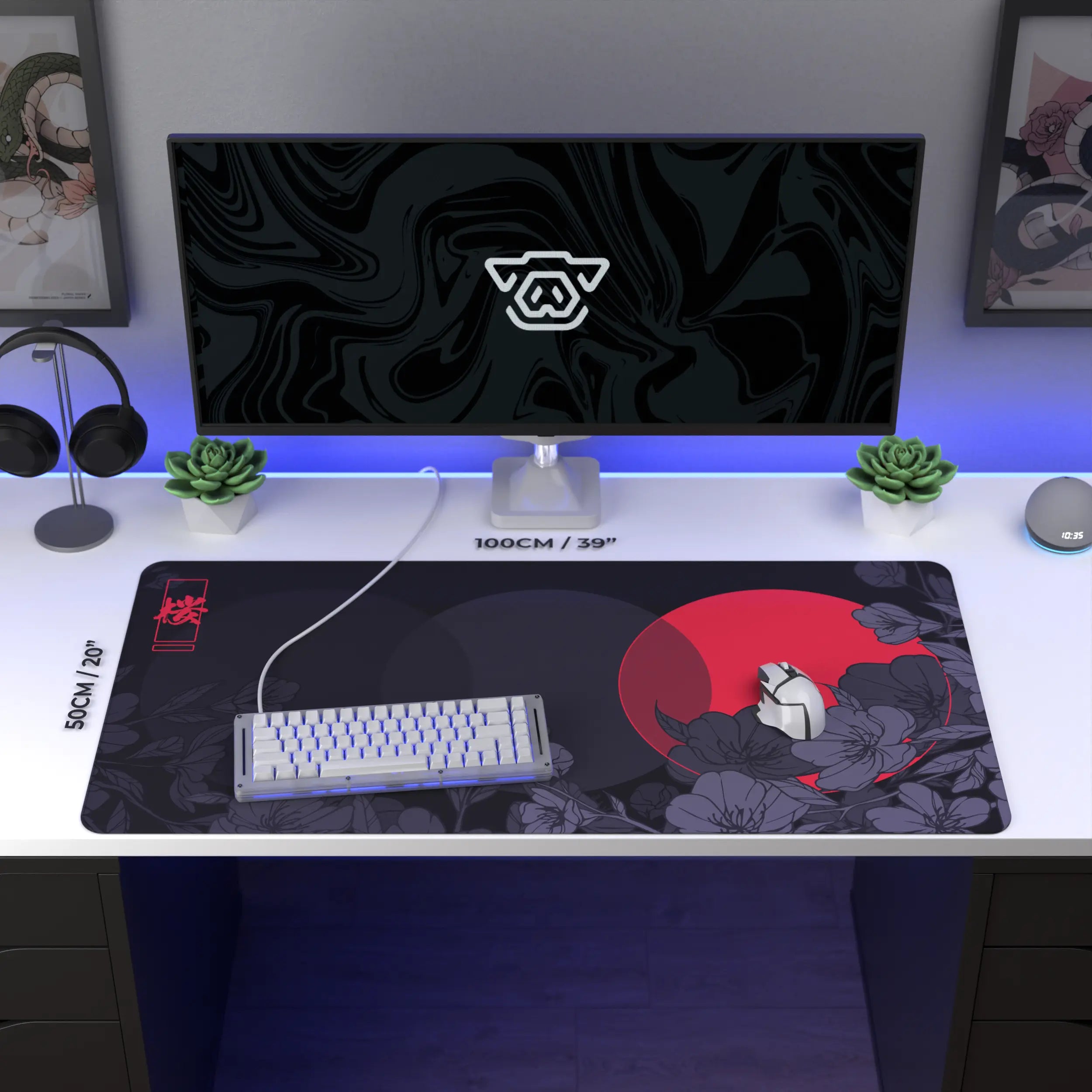 Sakura Circles Mousepad