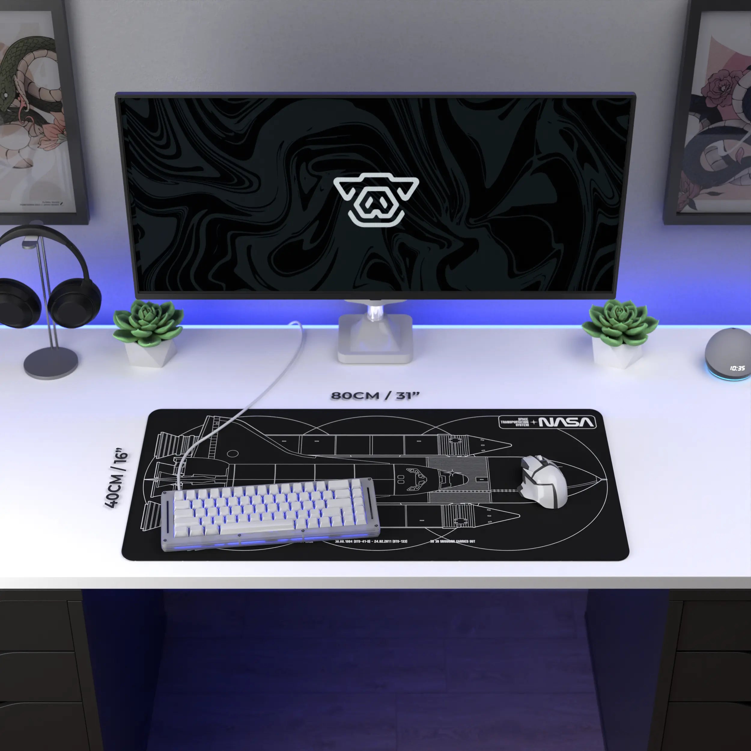 STS Rocket Wireframe Mousepad