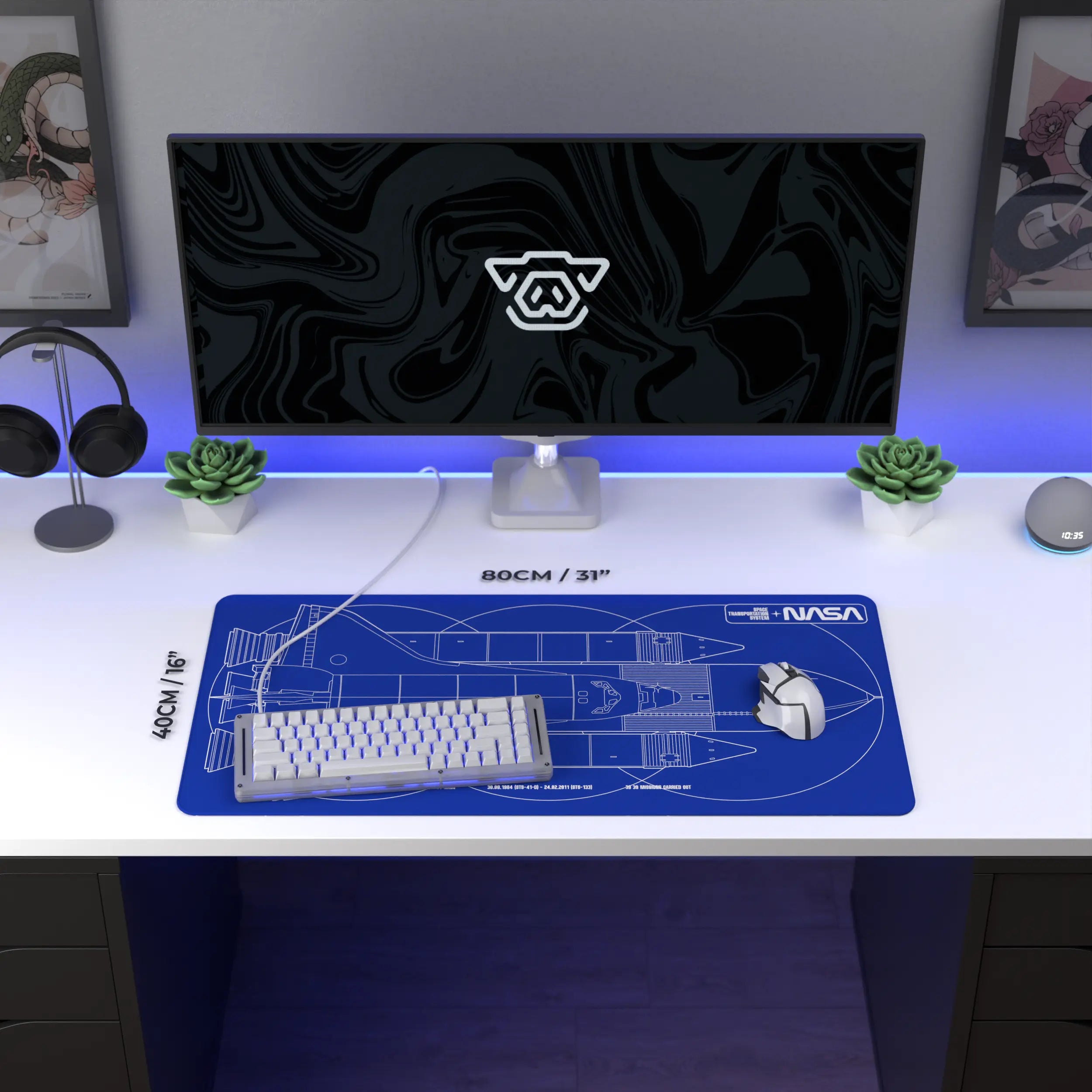 STS Rocket Wireframe Mousepad