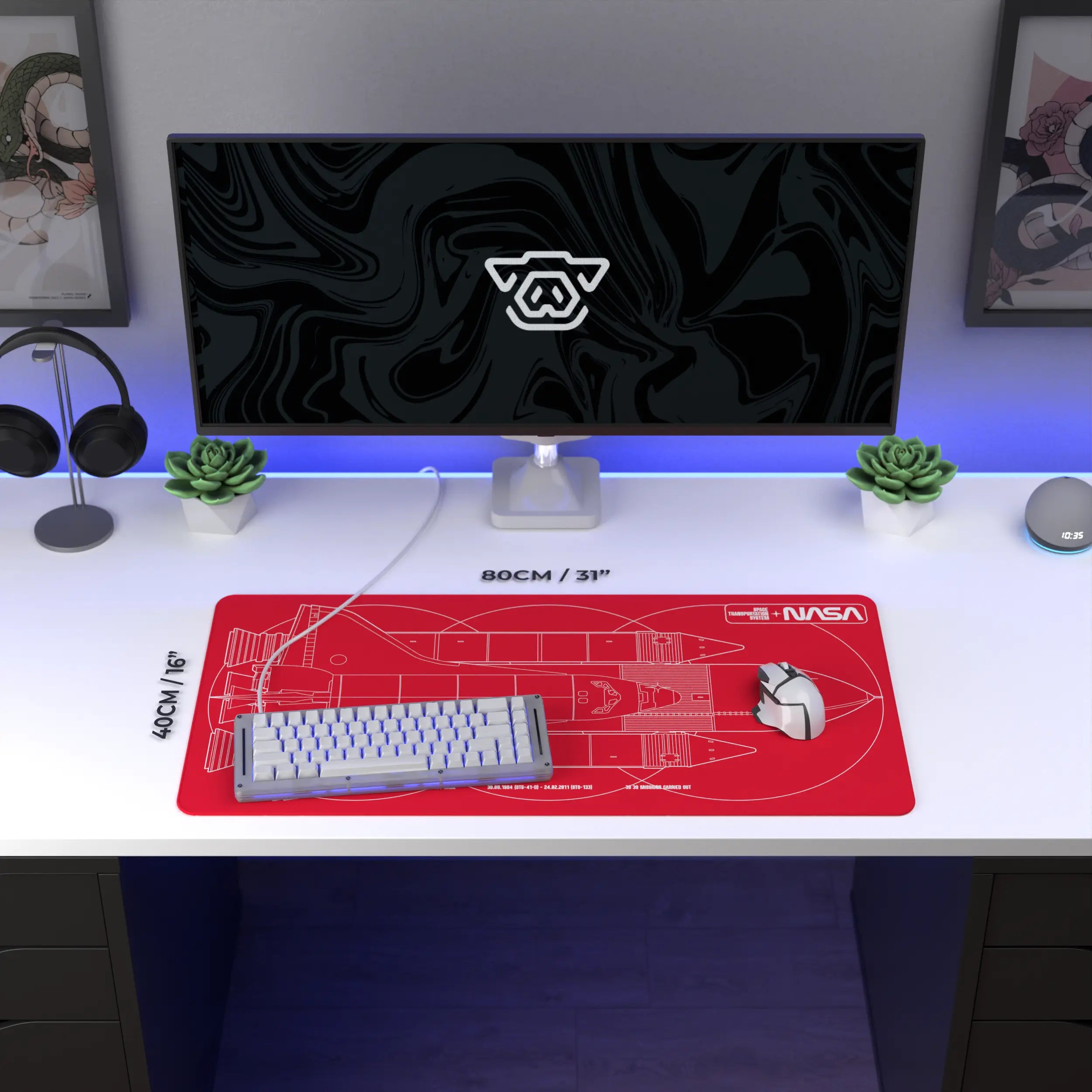 STS Rocket Wireframe Mousepad