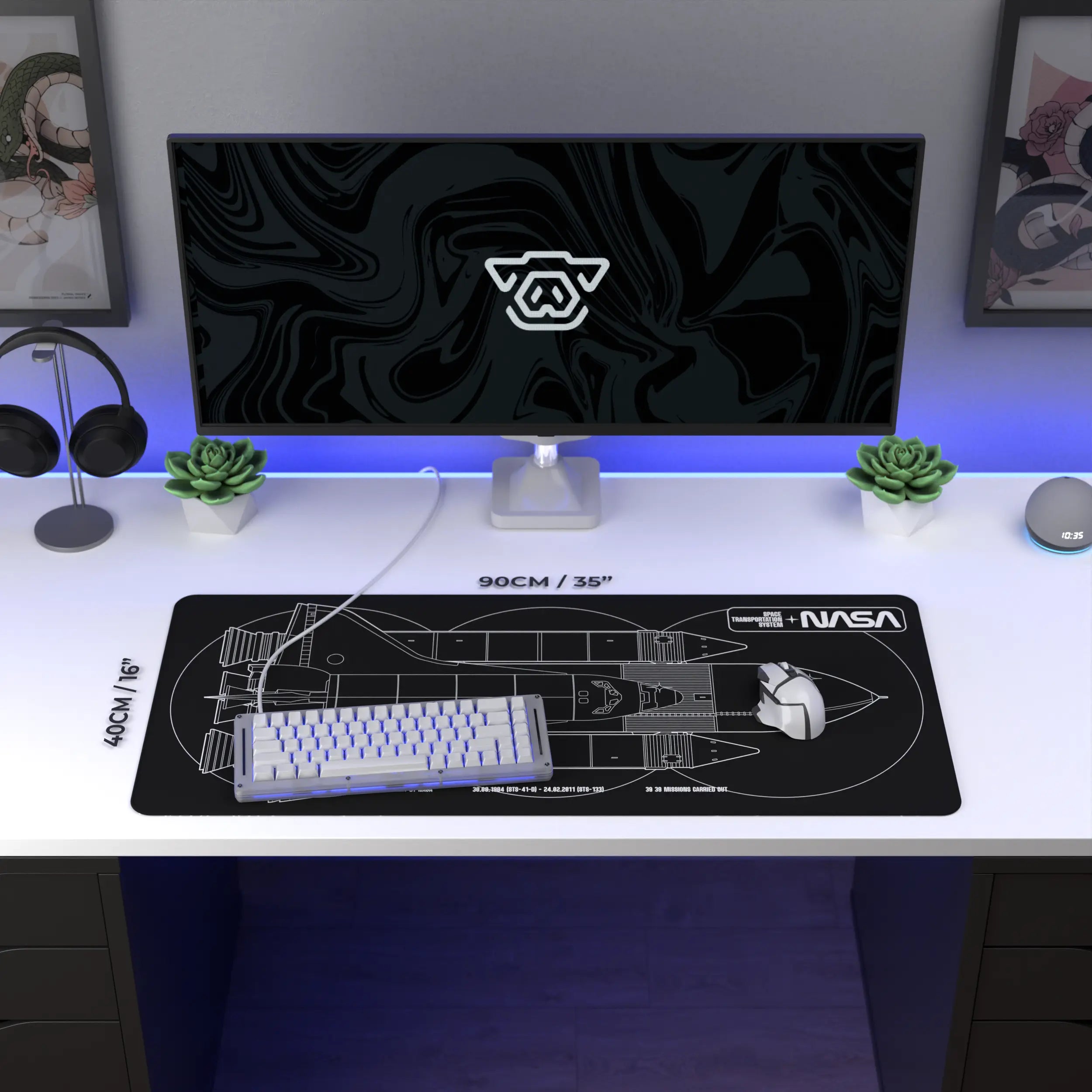 STS Rocket Wireframe Mousepad