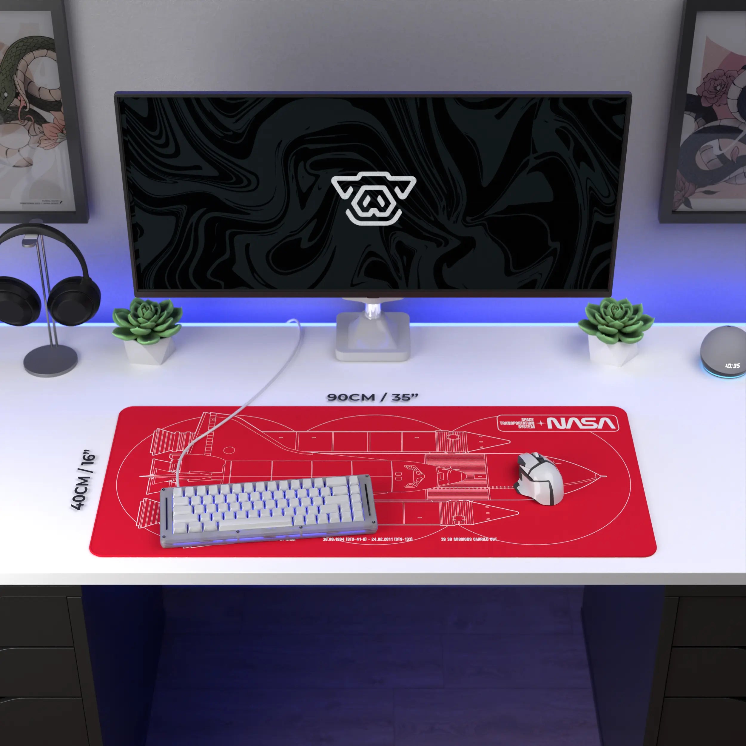 STS Rocket Wireframe Mousepad