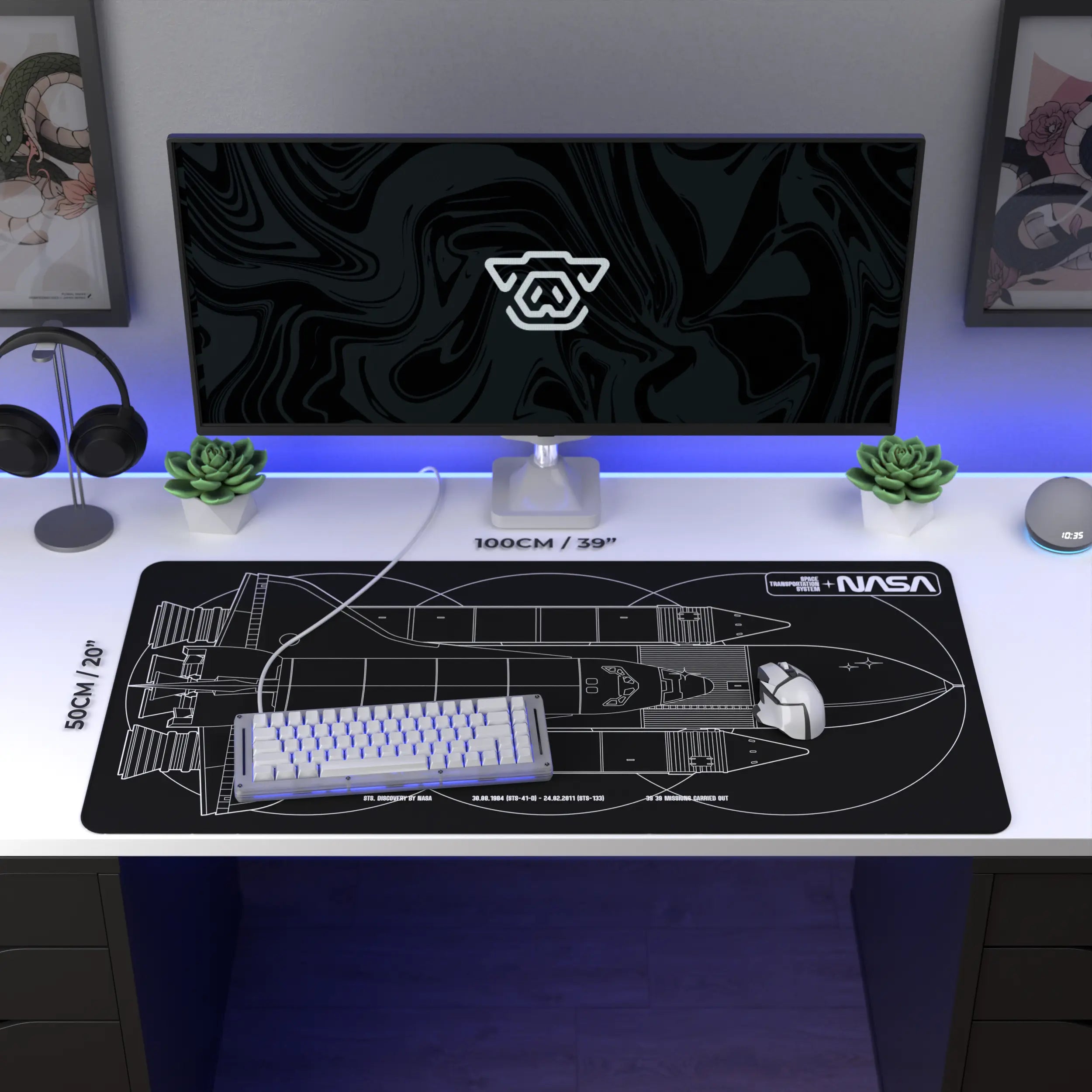 STS Rocket Wireframe Mousepad