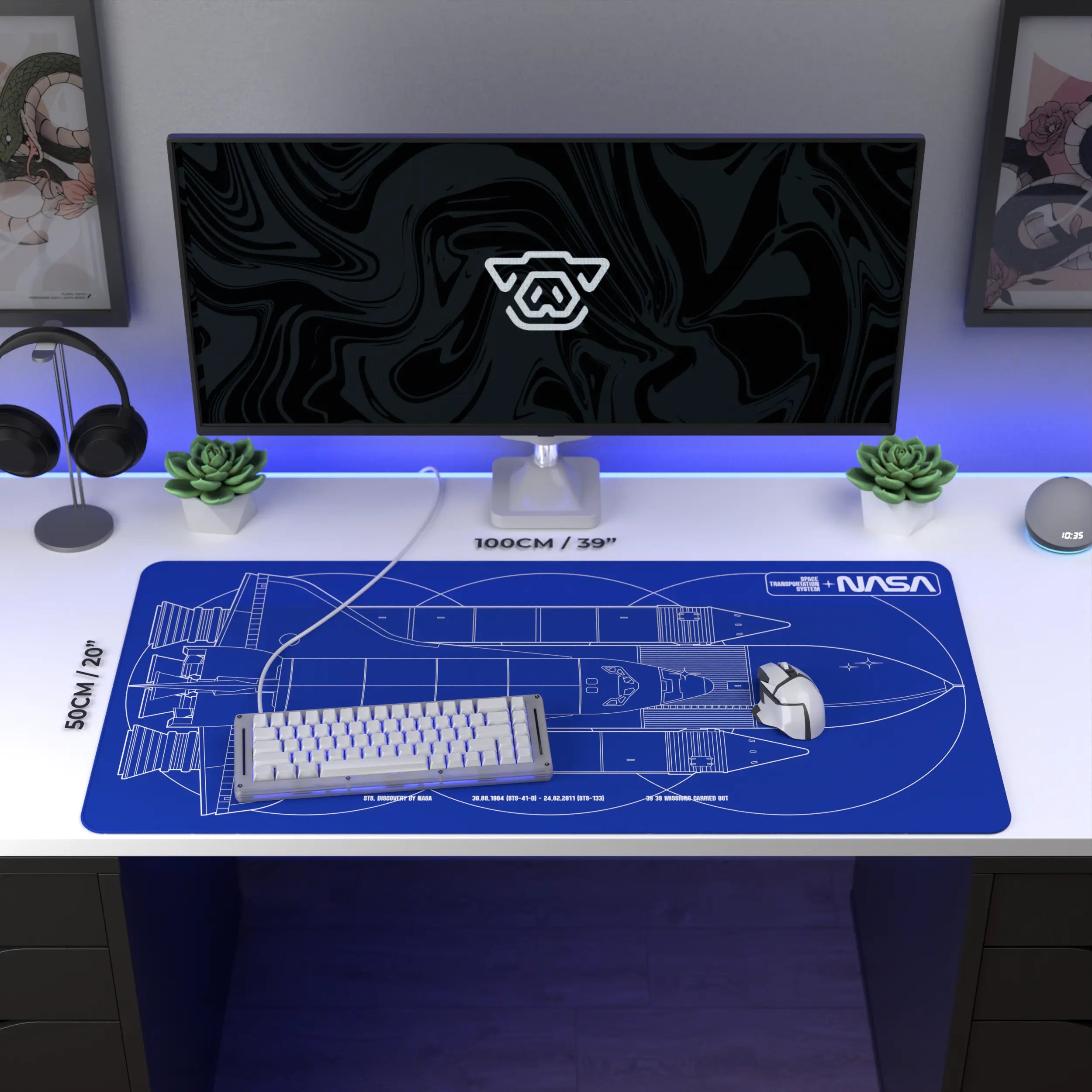 STS Rocket Wireframe Mousepad