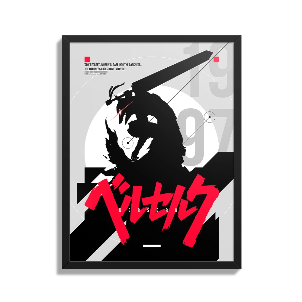Black Swordsman Minimal Poster