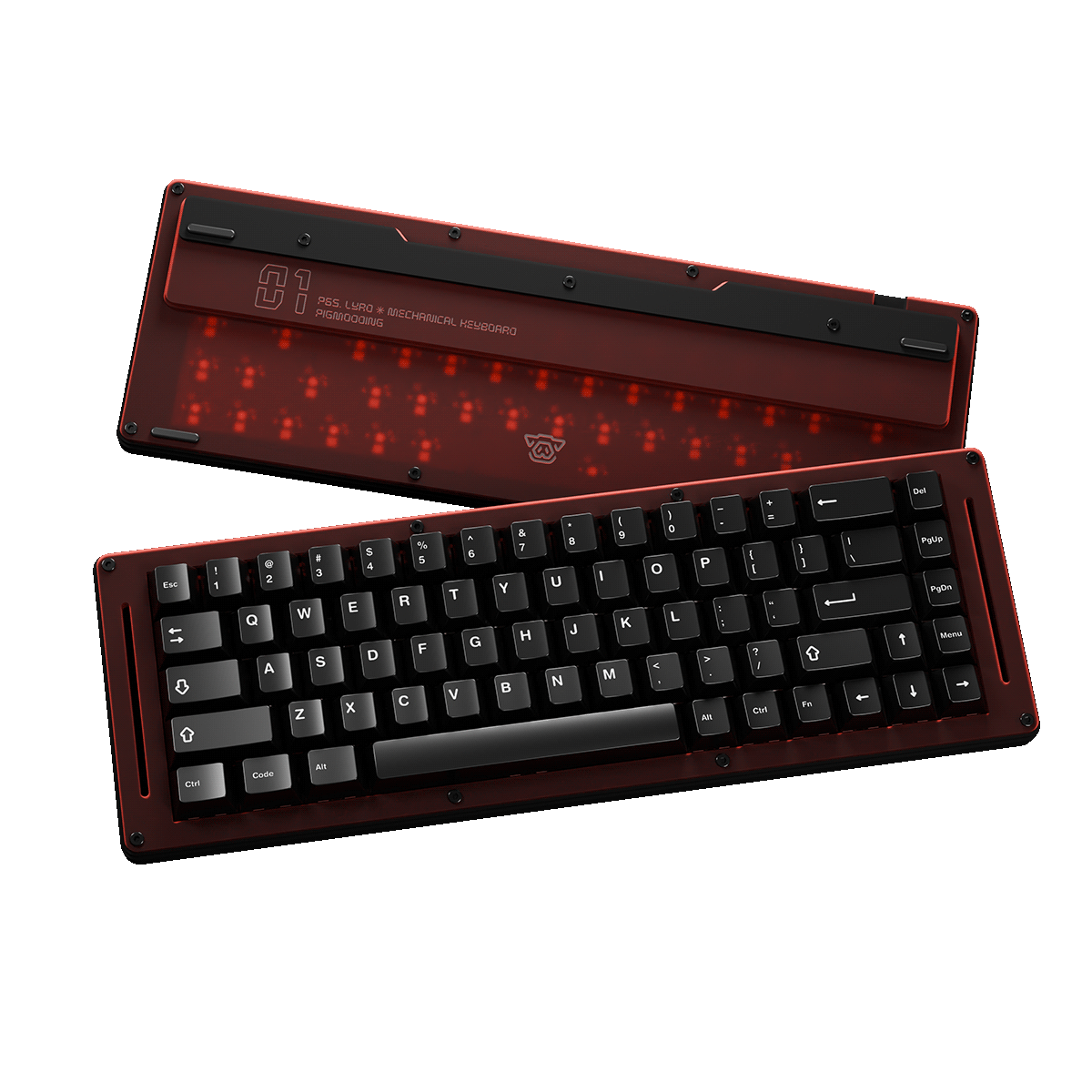 PIG65 Chilli Red 65% Custom Mechanical Keyboard