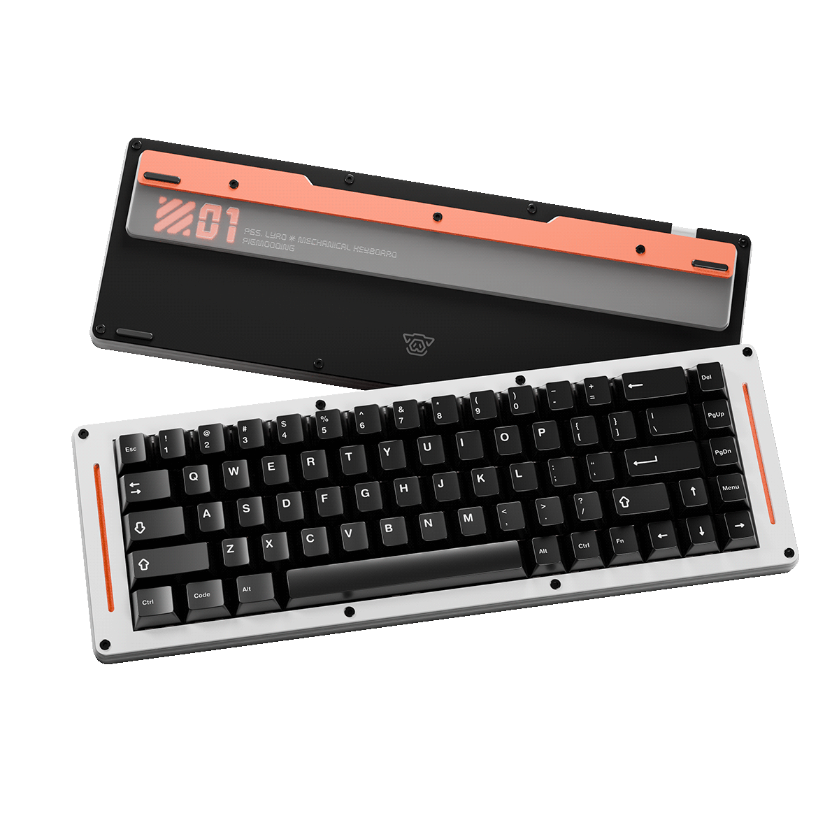 PIG65 Industrial Orange 65% Custom Mechanical Keyboard