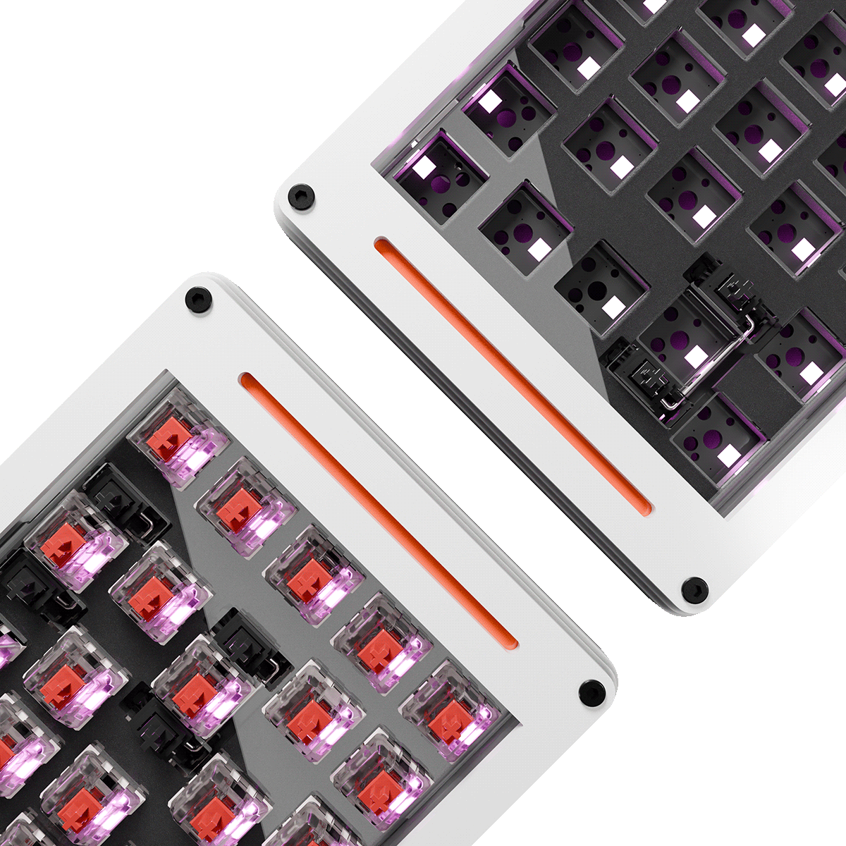 PIG65 Industrial Orange 65% Custom Mechanical Keyboard