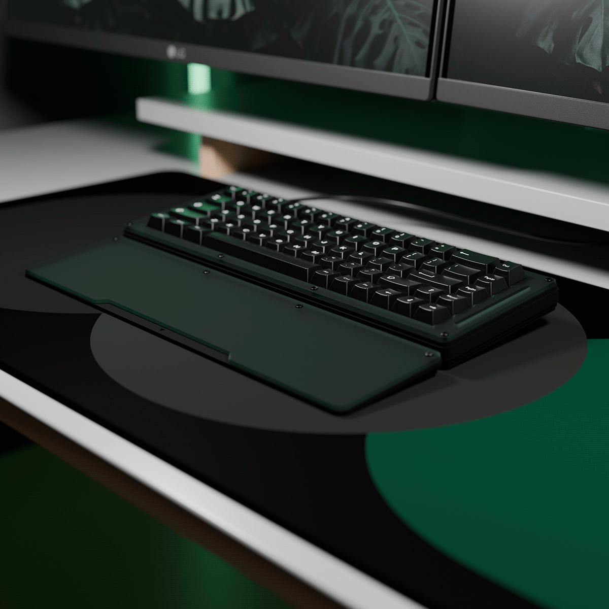 PIG65 Frost Emerald Green 65% Custom Mechanical Keyboard