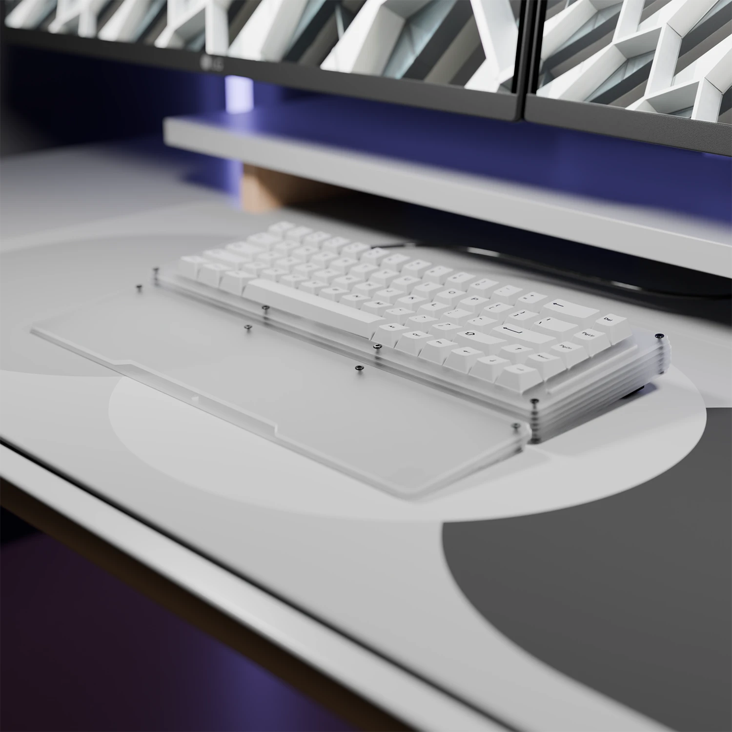 Frost White Acrylic Wrist Rest