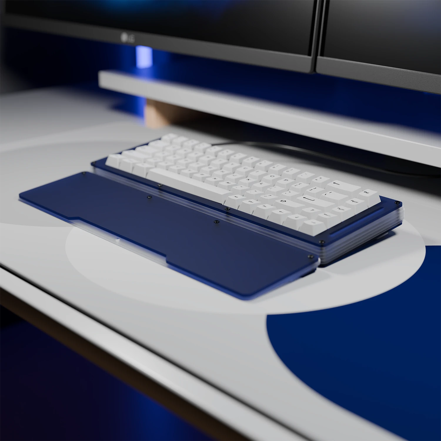 Sapphire Blue Acrylic Wrist Rest