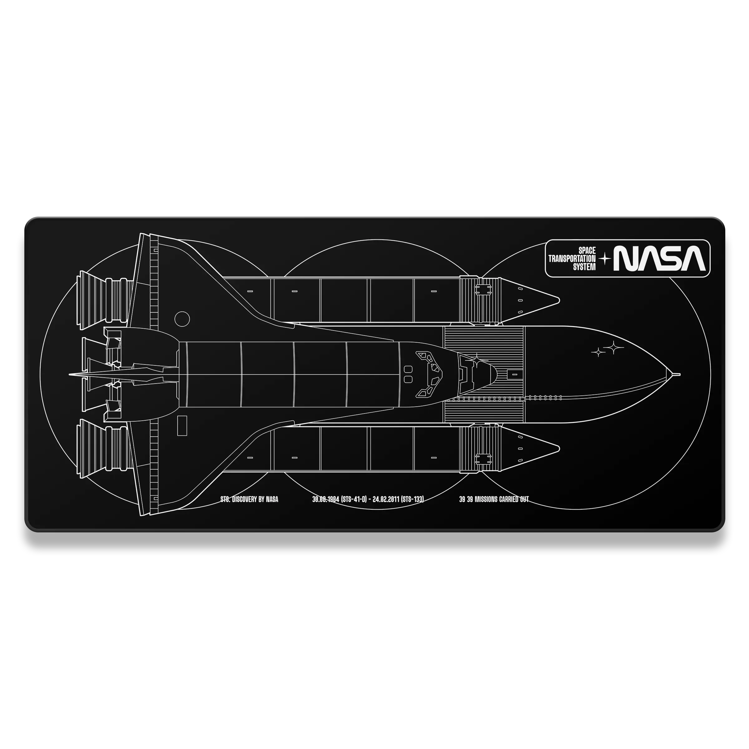 STS Rocket Wireframe Mousepad