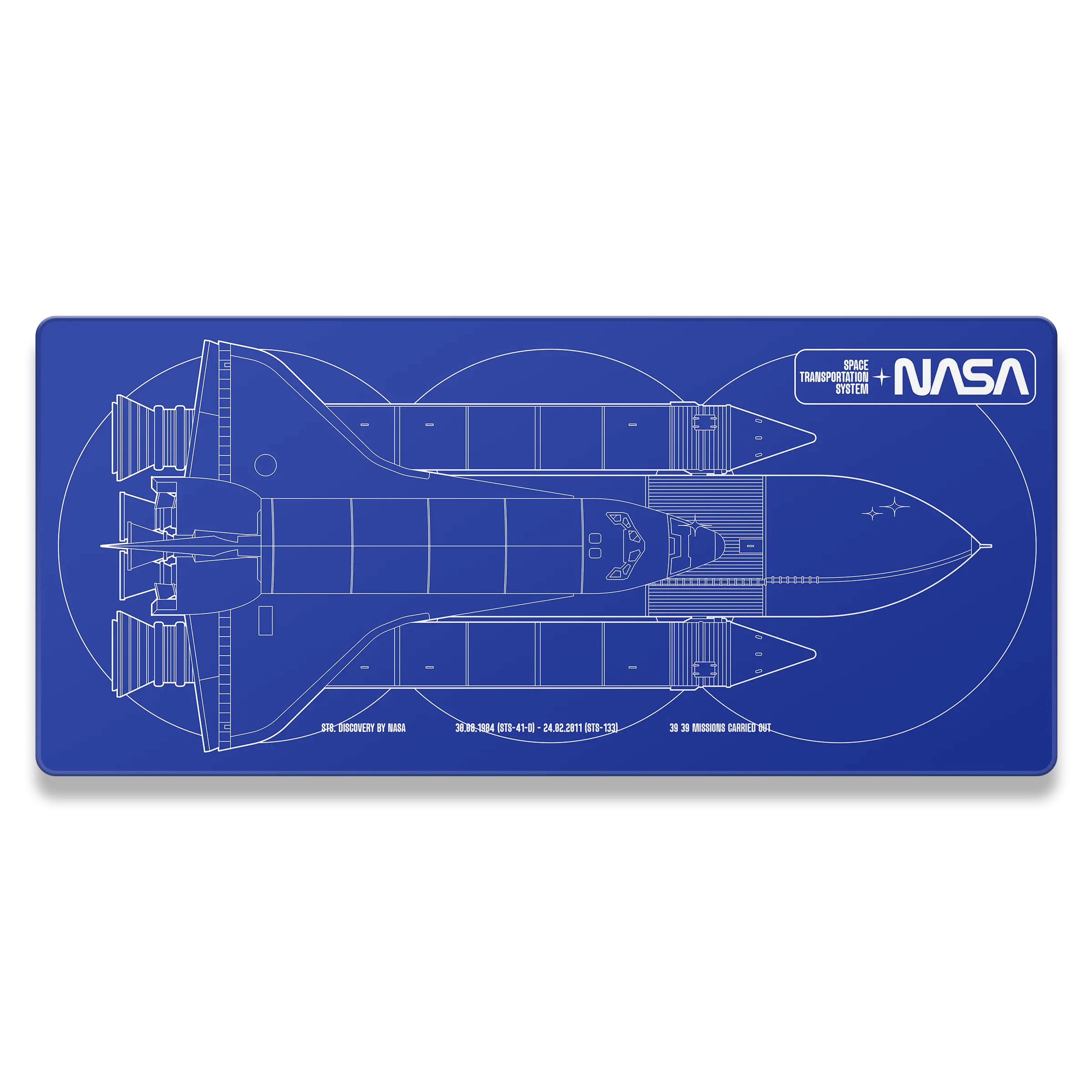 STS Rocket Wireframe Mousepad