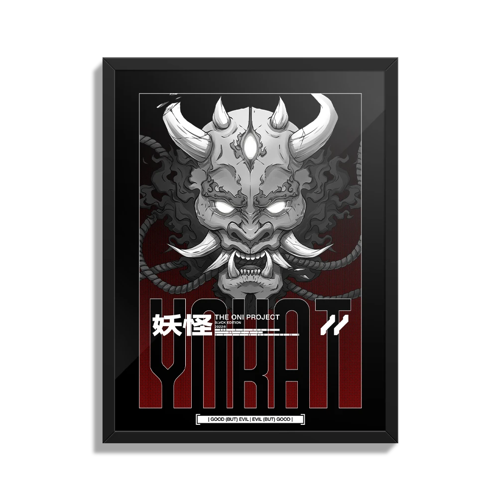 The Oni Black Yokai Poster