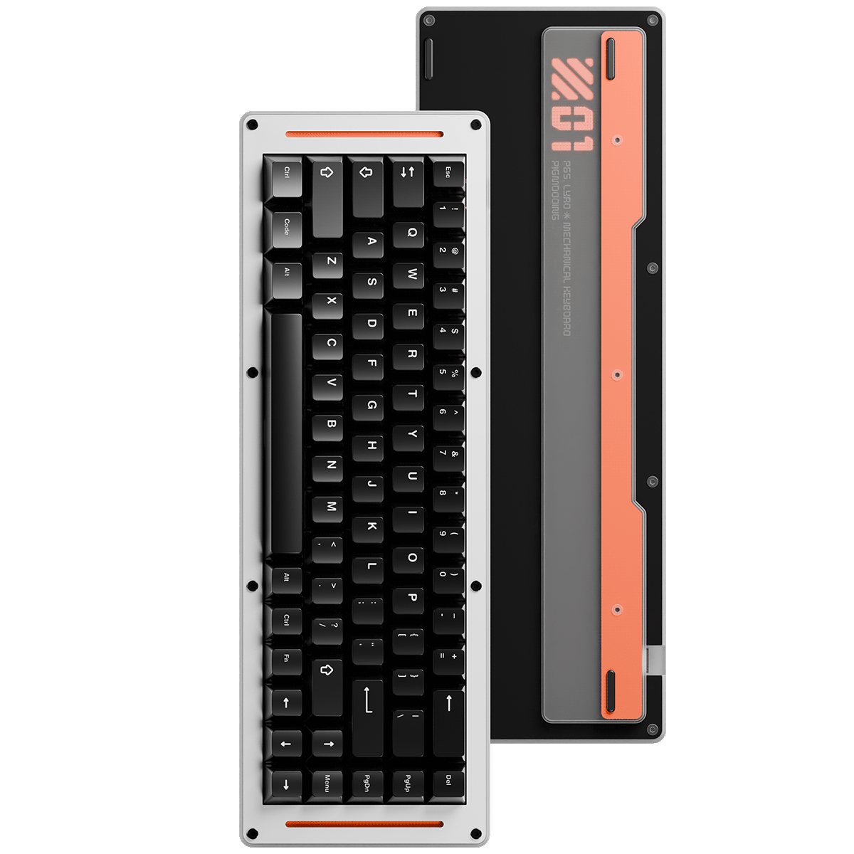 PIG65 Industrial Orange 65% Custom Mechanical Keyboard